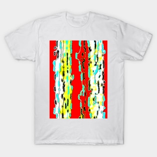 Bush Ants Abstract Digital Var 10 solid background T-Shirt